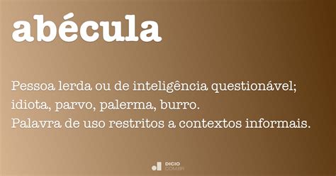 O significado de abécula